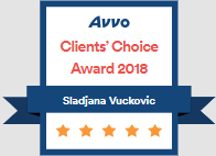 Avvo | Clients' Choice Award 2018 | Sladjana Vuckovic | 5 Stars